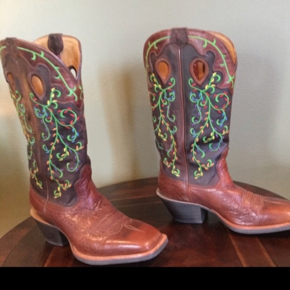 Twisted X Cowboy Boots Brown Ivy Vine  7.5 8 8.5